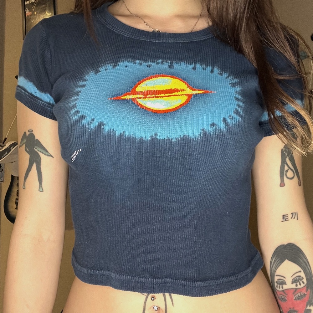 Unif Saturn Baby Tee Size Small